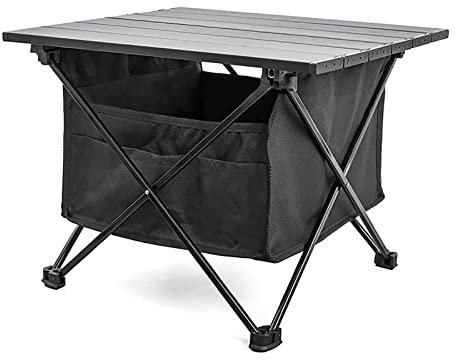 WestUx Portable Outdoor Camping Klapptisch, Ultralight Aluminium Beach Table Kompakte Reise Tisch Roll-up Tisch mit Tragetasche für BBQ, Party, Camping,A,68x45x40cm(27x18x16inch)