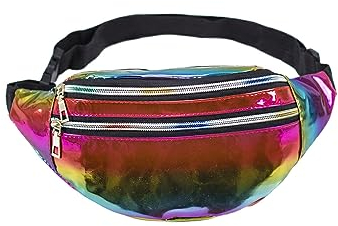 YIUPEDRFG Leichte und tragbare Tasche. Tragen Sie das Wesentliche einfach und bequem. Taillentaschen Damen PU Hüfttaschen Gürteltasche Bauchtasche, Regenbogen