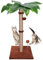HEVOL Rascador para Gatos, 85cm Árbol para Gatos de Sisal Natural con 2 Bola Colgante de Peluche, Rascadores para Gatos con Base Cuadrada Marron, Palo Rascador Gato Interior para Gatos Grandes