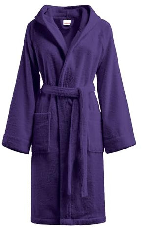 Bassetti, Accappatoio, Spugna 100% Cotone Pettinato, 360gsm, 54 cm x 56 cm, Taglia XL, Tinta Unita, VIOLETTO
