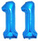 Ponmoo 40 inches Foil Balloons Numbers 11 Blue (101cm), Inflatable Helium or Air, Giant Balloon Number 0-9, 10-29, 30-100, Grand Balloons for Anniversary Wedding Birthday Party Decoration