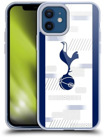 Head Case Designs Officially Licensed Tottenham Hotspur F.C. White 2023/24 Badge Gel Case [Military Grade Protection] Compatible with Apple iPhone 12 / iPhone 12 Pro and Compatible with MagSafe