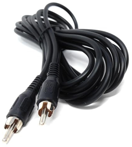 DRUT 3m Single RCA to RCA Phono Plug to Plug Audio Cable, Speaker Male to Male Lead 10ft
