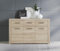 Forte BALTIMORE Sideboard mit 3 Schubladen und 3 Türen, Holzwerkstoff, Sonoma Eiche, B x H x T: 136 x 83 x 41,3 cm