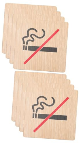 ULTECHNOVO Lot de 2 Panneaux Davertissement Rectangulaires Élégants en Bois pour Espaces Publics 4 Pièces