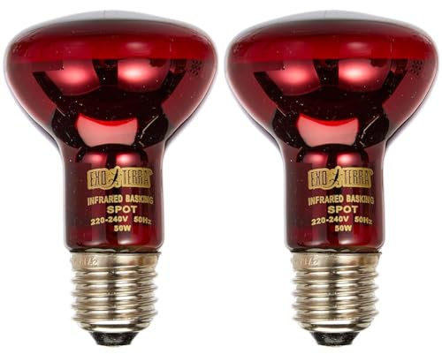 Exo Terra Infrared Basking Spot Lamp, 50 W (Pack of 2)