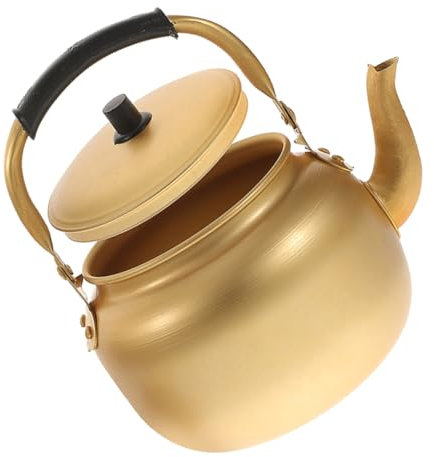 Kichvoe Bouilloire En Aluminium ÉPaissi 1L - ThéIèRe CoréEnne Classique Pour Cuisine, Utilisation Sur CuisinièRe À Gaz Et Charbon, IdéAle Pour Faire Bouillir De L'Eau Et PréParer Du Thé