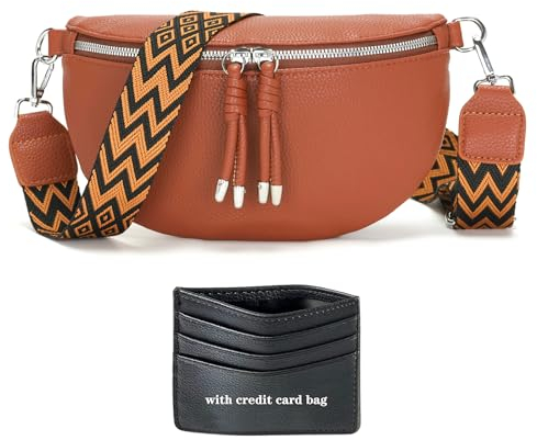 YISUOHOOM Sac Banane Femme Brun Sac Bandoulière Femme Petit Sac a Main Femme Bandoulieres Pochette Telephone Portable