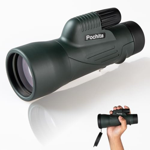 Pochita Global 12x50 Monokular für Erwachsene - Wasserfest, BAK4-Prisma & FMC-Objektiv, Kompakt für Vogelbeobachtung, Jagd, Wandern, Reisen