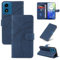 Reshias Coque pour Motorola Moto E14 / G24 / G04 avec 1 Pièce Protection Écran en Verre Trempé, Housse PU Cuir à Rabat Flip, Étui Support et Portefeuille Fonction (Bleu)