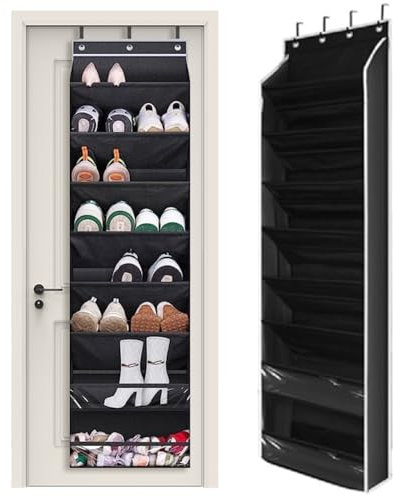 Sonhomay Scarpiera organizer a 8 ripiani da appendere dietro la porta scarpiera per armadio lavanderia