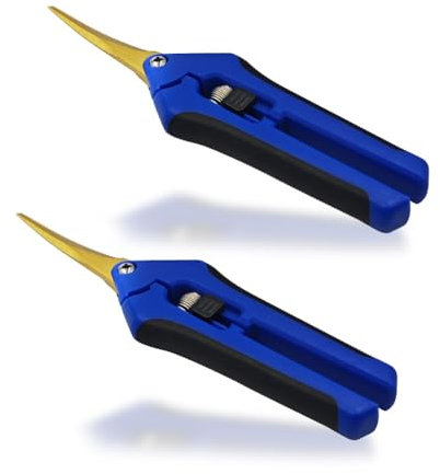 SHUNCHG 2 piezas Tijeras de Jardín Cizallas para Bonsái con Láminas Recubiertas de Titanio Antiadherente, Podadora para Jardín para Bonsái, Plantas, Flores, Verduras, Frutas