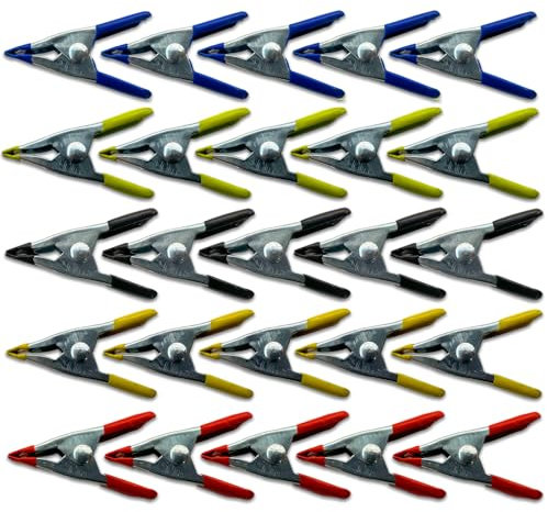 CLDURHGE Abrazadera de Resorte Revestida de Goma, Pinzas Grandes para Sujetar Toldo - Versátiles Abrazaderas Metálicas en Colores Variados, Ideal para Sujetar, Asegurar y Sostener con Seguridad