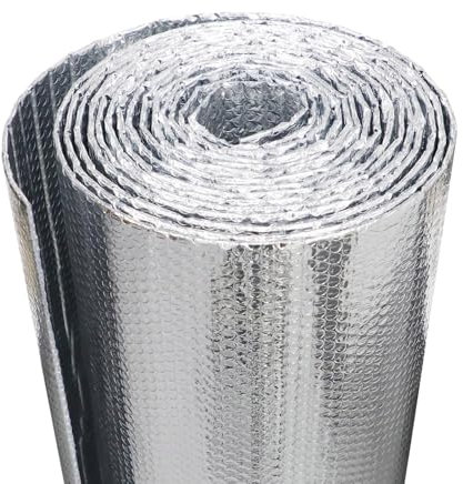 MZQMK Isolierfolie Dämmfolie Reflexionsfolie Heizung Alu Isoliertapete Aluminium Thermofolie Heizkörper 5mm Dicke Isolierungsfolie Wärmedämmung Wärmehaltung(5MM)