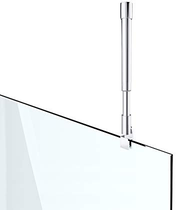 Barre télescopique pour paroi de douche à l'italienne en acier inoxydable réglable de 200 mm à 400 mm - Convient pour une épaisseur de verre de 6 à 10 mm GS33