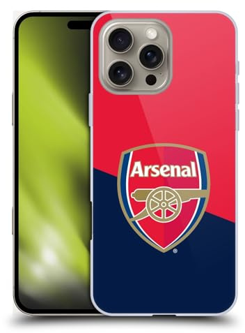 Head Case Designs Offiziell Zugelassen Arsenal FC Gunners Blau Wappen 2 Harte Rueckseiten Handyhülle Hülle Huelle kompatibel mit Apple Apple iPhone 16 Pro Max