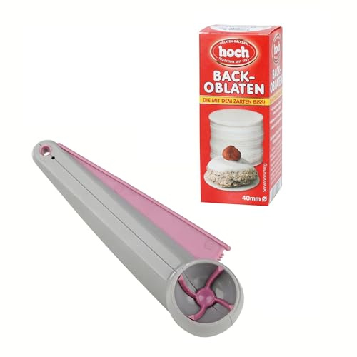 Neustanlo | Makronenformer | 3 cm Ø | inkl. Backoblaten 40 mm | praktische Anwendung | ideal für gleichmäßige Plätzchen und Makronen