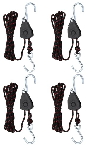 PATIKIL Kayak Rope Tie Down Straps, Heavy Kayak Rope Straps Canoe Bow and Stern Tie Downs Straps Adjustable Rope Hanger Ratchet Kayak Transport