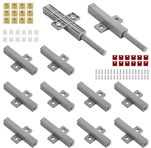 AKOLAFE 12 Pcs Push to Open Door Catches Heavy Duty Magnetic Catch for Cupboards, Push Latch Locks Touch Open Door Closing Double Push Opener Latch for Drawer, Wardrobe Closure Closer