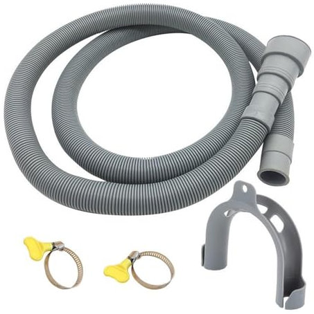 Washing Machine Dishwasher Drain 1.5/2/3/4M PVC Waste Hose Extension Pipe with Bracket Set Wash Machine(3.0m)