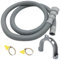 Washing Machine Dishwasher Drain 1.5/2/3/4M PVC Waste Hose Extension Pipe with Bracket Set Wash Machine(3.0m)