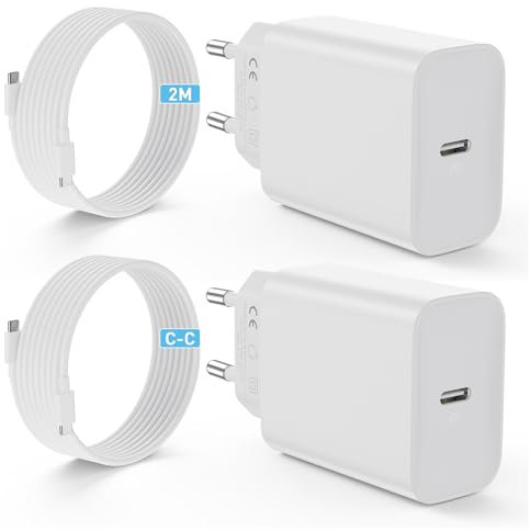 DEESOOCO Chargeur USB-C 30W, Chargeur Rapide avec Câble de Charge Rapide 2M – Compatible avec iPhone 16/15 Plus Pro Max (30W 1-Pack)