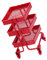 Hemobllo Rack De Rangement De Chariot Simulé Stockage Accessoire De Maison De Poupée Chariot De Stockage De Simulation avec Transpalette Manuel Mini Poupées Mini Panier Le Fer Rouge