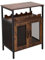 Warmiehomy Drinks Cabinet with Detachable Wine Rack & Glass Holder, Freestanding Wine Bar Cabinet Kitchen Storage Cupboard Sideboard for Home Mini Bar, Dining Room, Living Room, Bedroom, Office, Brown