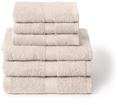Caleffi Set 6x Asciugamani Bagno Viso e Ospite in Cotone, 55x100 + 40x60 cm