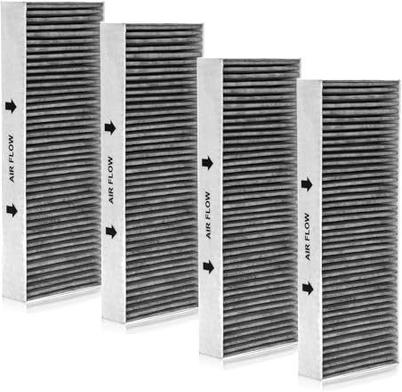 4x Aktivkohlefilter für Bora Basic BAKFS BHU BIU BFIU GP4U BIAS BHAS BFIAS | Kochfeld mit Umluft für Bora | Dunstabzugshaube Filter | 340x123x42 mm