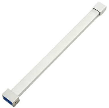 Black 40cm Square Extension Tube for Bathroom Shower Faucet Interface Middle Section Extra Extend Pipe Stainless Steel(Brushed Nickel-40cm)