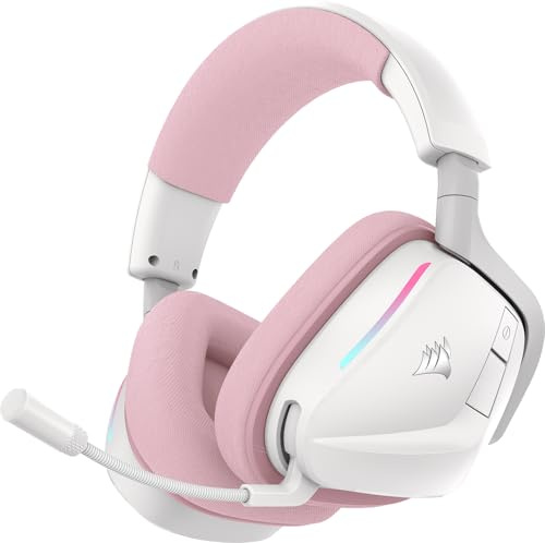 Corsair VOID v2 Wireless Gaming Headset – Pink | PC, PS5, PS4, Switch & Mobile, Bluetooth, Dolby Atmos, Dual Wireless Multiplatform, Long Battery Life, Fast Charging