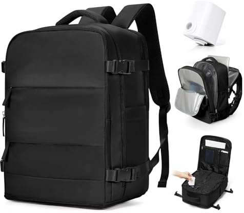 SZSYCN Zaino Sottovuoto Viaggio con Pompa Bagaglio a Mano Ryanair 40x30x20 | Borsa da Viaggio 40x30x20 Ryanair con Sottovuoto Borsa Antifurto Impermeabile Zaino Sottovuoto per Laptop da 16 Pollici