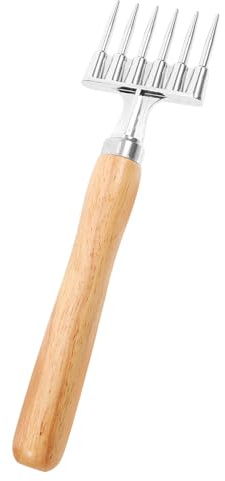 MOTHNUR Aluminiumlegierung Eiscrusher mit Holzgriff Eispickel Barzubehör für Cocktails und Eiswürfel Metall Eishacker für Bar Zuhause