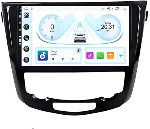 Genérico Autorradio Android 16 2 DIN con Pantalla táctil de 10 Pulgadas para Nissan Qashqai J11 2013-2017, Compatible con navegación GPS, Control Desde el Volante y USB (HM603, 4 núcleos, WiFi, 2+32