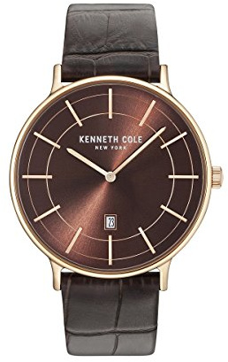 Kenneth Cole New York Herren Uhr Armbanduhr Leder KC15057013