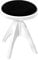 Discacciati 101 WH Klavierhocker - Weiss Matt, Velour schwarz