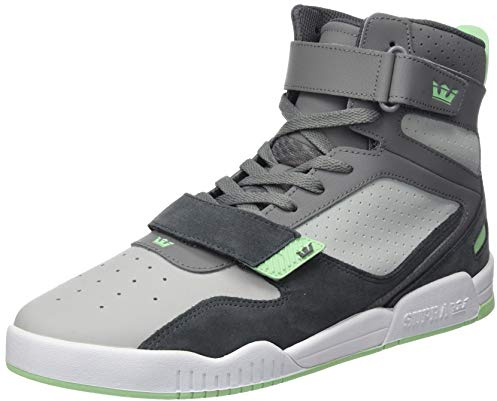 Supra Men's Breaker Hi-Top Trainers, Grey Grey Mint White 024, 6 UK