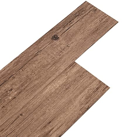 INMOZATA Lot de 36 Revêtement de sol en PVC autocollant - Dalle PVC Adhesive Sol - 5,01 m² - Sol stratifié-Antidérapant-Imperméable - Découpable-91,5 cm x 15,2 cm - Épaisseur : 2 mm jaune-brun
