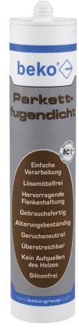 beko Sellador para juntas de parqué, 310 ml, color gris claro