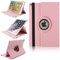 elecfan Coque pour iPad Pro 12.9 2020 4ème Génération, PU Housse de Protection en Cuir Support Rotatif à 360 Degrés Smart Cover étui Léger Protection pou Nouvel iPad Pro 12.9 2020 (Rose)