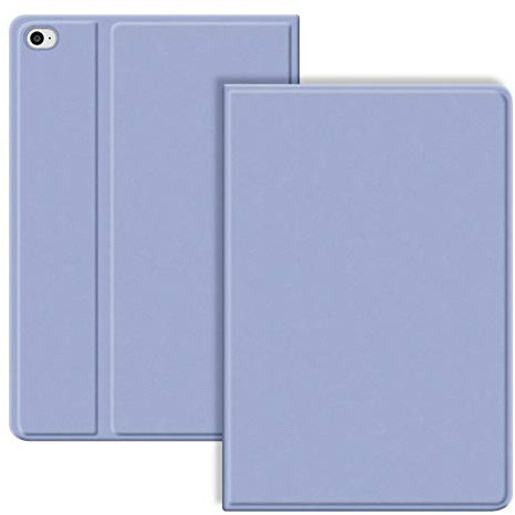 VAGHVEO Hülle für iPad mini 4 / Mini 5 7,9 Zoll, iPad 7.9 Mini 2015/2019 PU-Leder Buch-Flip Stoßfest Hüllen mit Flexibel Weiche TPU Rückseite Abdeckung, Automatischer Schlafen/Wecken, Grau Violett