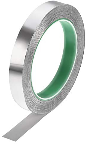 sourcing map Aluminium Klebeband 15mm x 20m Alufolie Isolierband Aluminiumband Selbstklebend Alu Klebeband Hitzebeständig Dichtungsband Wasserdicht Dichtband für Reparatur Abdichtung Isolierung
