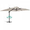 Oviala Parasol déporté 3x4m en Aluminium écru