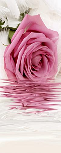 A.Monamour Türtapete Selbstklebend Türfolie Türposter 3D Romantische Rosa Rosen Blüten Vinyl Folie Türdeko Tapete Wandbild Türaufkleber Türtattoo 85 x 200 cm