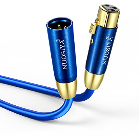 NUOSIYA Cavo XLR Bilanciato 3m, Professionale Adattatore con Connettori Maschio Femmina per Mixer, Altoparlante, Preamplificatore, Hifi Canon Stereo con Alimentazione Phantom