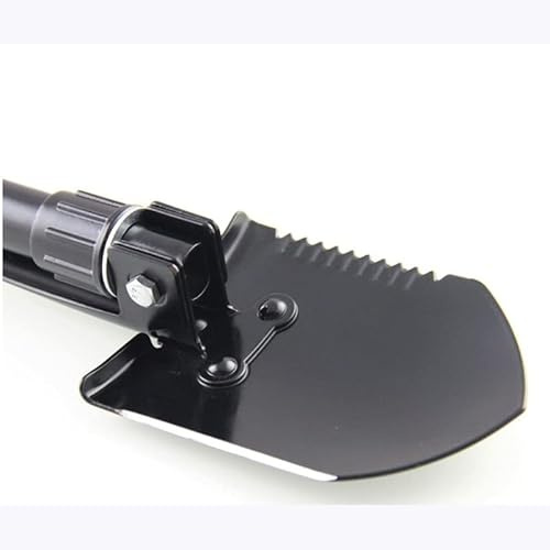 Klappschaufel Multifunktional Klappspaten Klappspaten Camping Schaufel Werkzeug Stahlspaten Outdoor Survival Notfall Werkzeug (Schwarz)