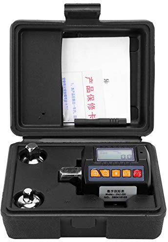 Digitaler Drehmomentschlüssel-Adapter, 4 Torsionseinheiten, Tragbarer Digitaler Drehmomentschlüssel-Adapter, Hohe Genauigkeit, 6-200 Nm, mit Ton- und Lichtalarm für Autos, Fahrräder