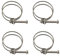 (4 Stück) 71–76 mm Doppeldraht-Schlauchschellen, Rohrschellen, 304 Edelstahl-Schlauchschellen