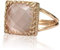 Anemone Gioielli Sofisticato Anello Quarzo Rosa - Doppia Fascia Oro Rosa 14K - Anello Rosa Realizzato Mano da Gioiellieri Esperti - Gioielli Matrimonio, Compleanno, Anniversario, Prom - Scatola Gratis